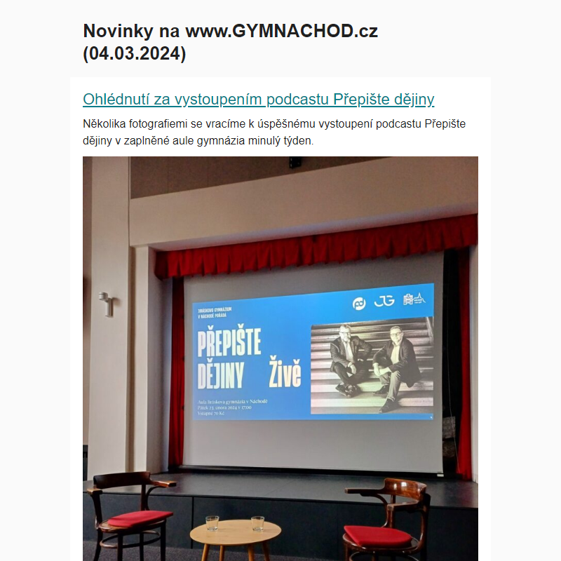 Novinky na www.GYMNACHOD.cz (04.03.2024)