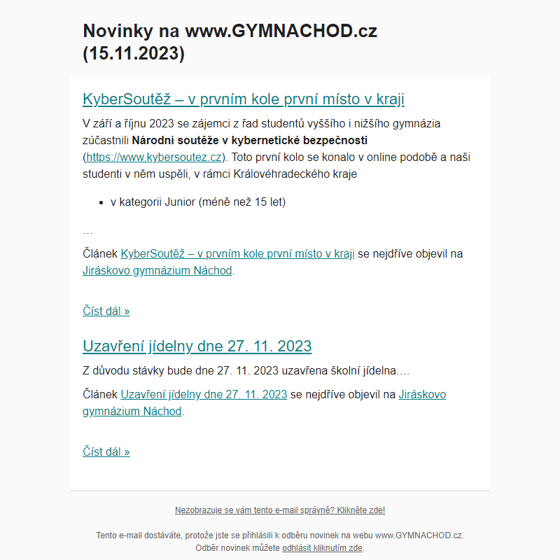 Novinky na www.GYMNACHOD.cz (15.11.2023)