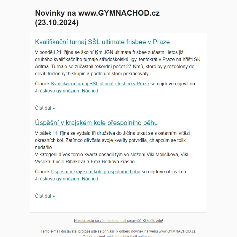 Novinky na www.GYMNACHOD.cz (23.10.2024)