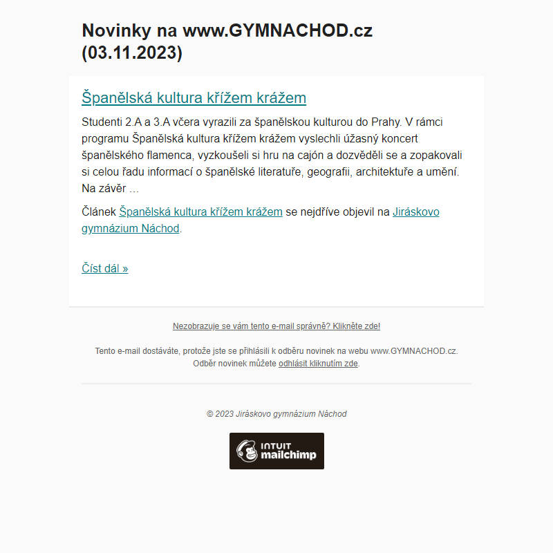 Novinky na www.GYMNACHOD.cz (03.11.2023)