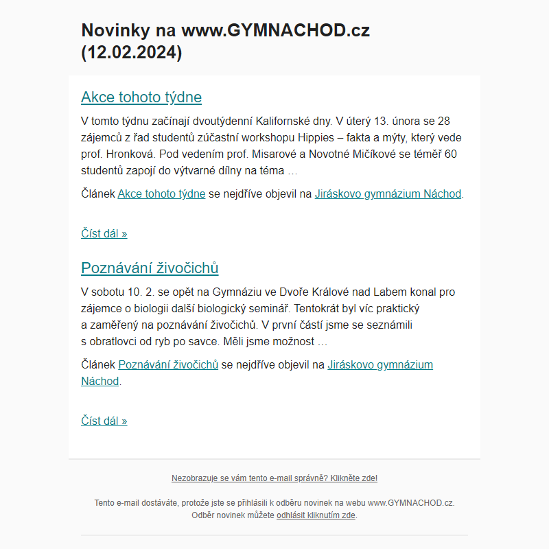 Novinky na www.GYMNACHOD.cz (12.02.2024)