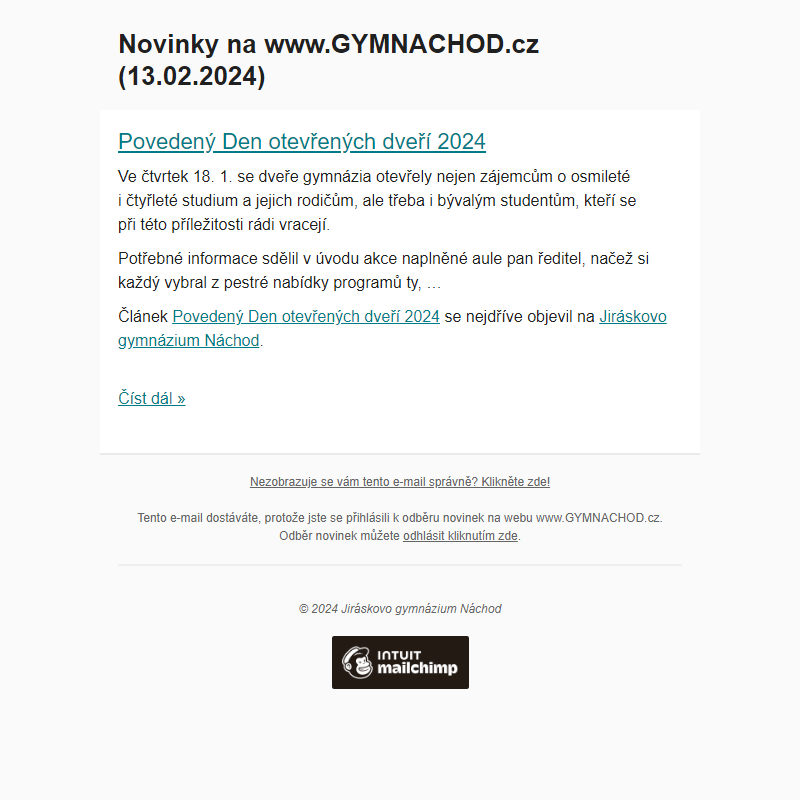 Novinky na www.GYMNACHOD.cz (13.02.2024)