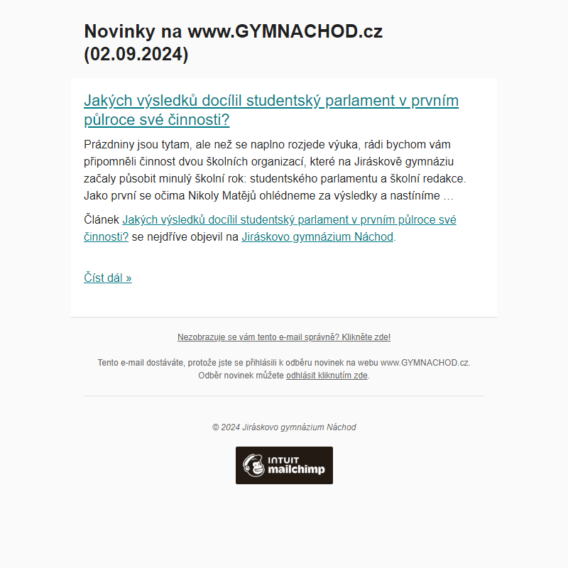 Novinky na www.GYMNACHOD.cz (02.09.2024)