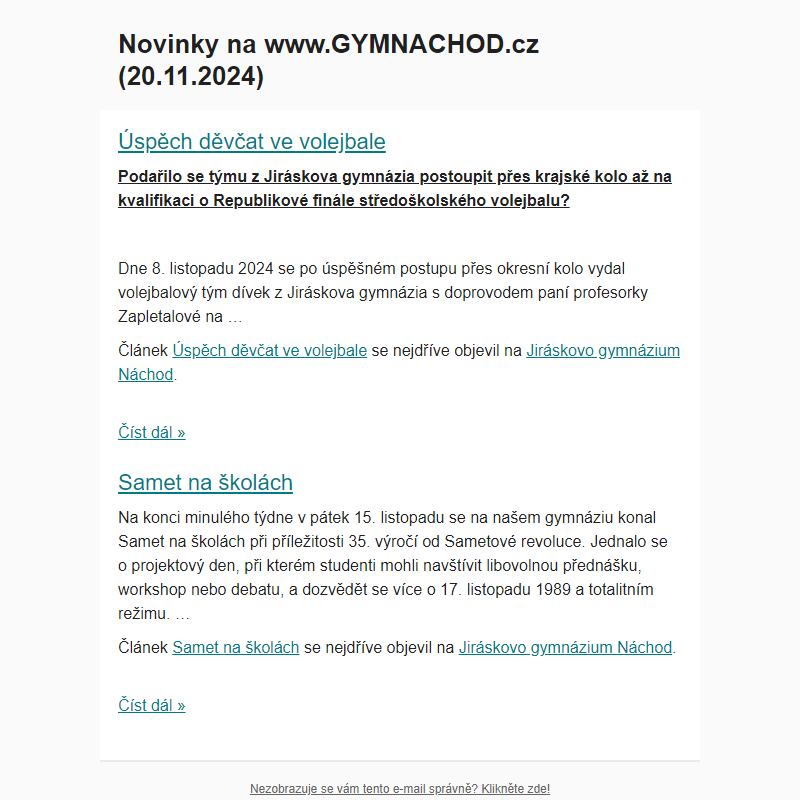 Novinky na www.GYMNACHOD.cz (20.11.2024)