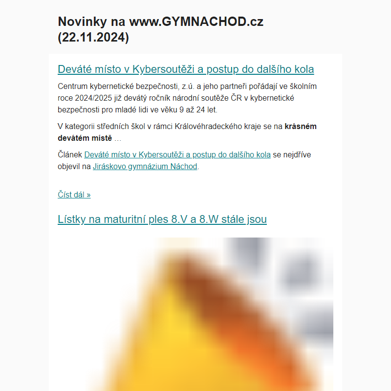 Novinky na www.GYMNACHOD.cz (22.11.2024)