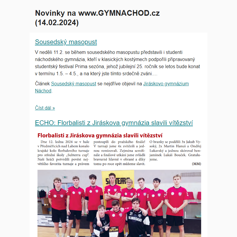 Novinky na www.GYMNACHOD.cz (14.02.2024)