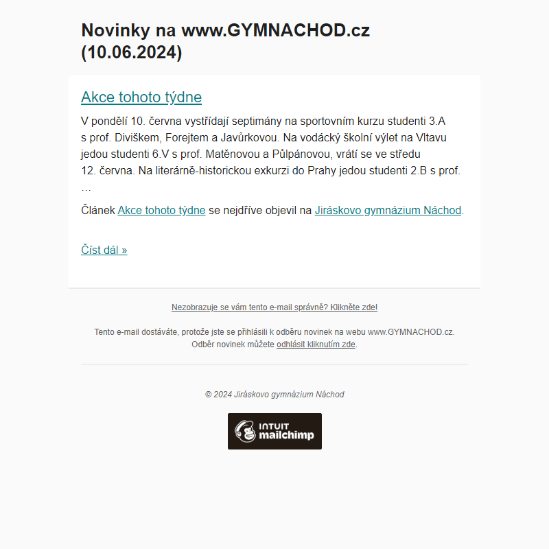 Novinky na www.GYMNACHOD.cz (10.06.2024)