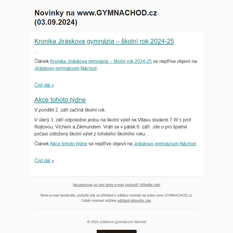 Novinky na www.GYMNACHOD.cz (03.09.2024)