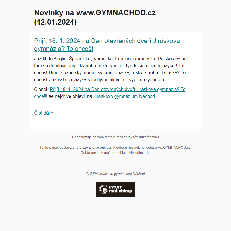 Novinky na www.GYMNACHOD.cz (12.01.2024)