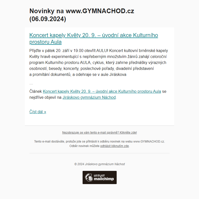 Novinky na www.GYMNACHOD.cz (06.09.2024)