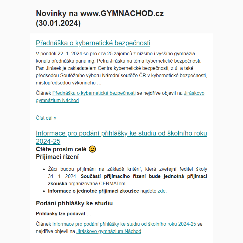 Novinky na www.GYMNACHOD.cz (30.01.2024)