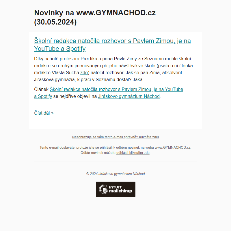 Novinky na www.GYMNACHOD.cz (30.05.2024)