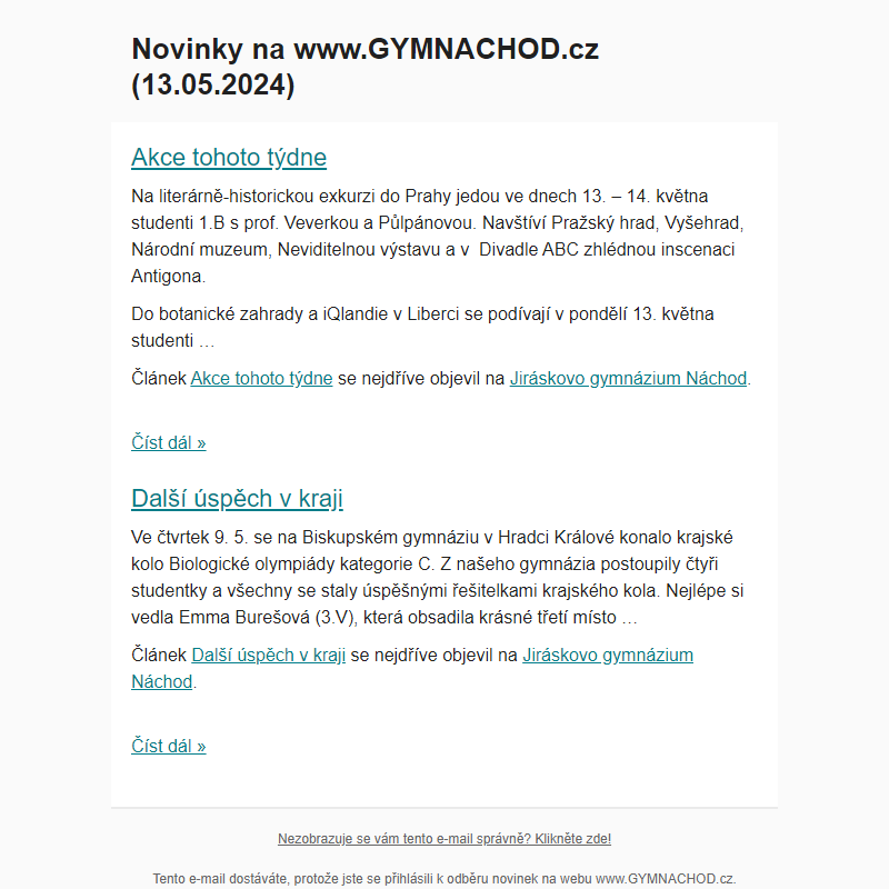 Novinky na www.GYMNACHOD.cz (13.05.2024)