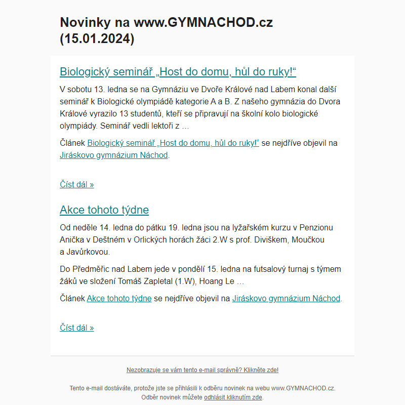 Novinky na www.GYMNACHOD.cz (15.01.2024)