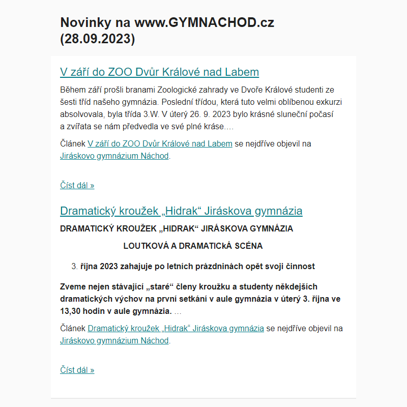 Novinky na www.GYMNACHOD.cz (28.09.2023)