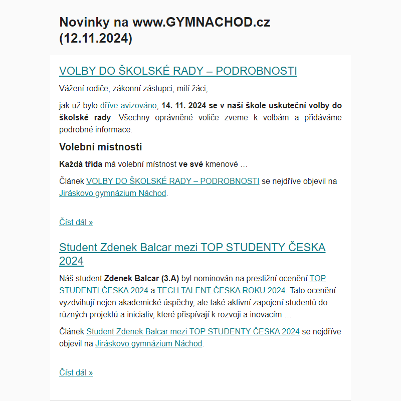 Novinky na www.GYMNACHOD.cz (12.11.2024)