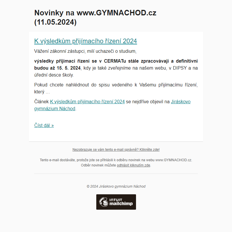 Novinky na www.GYMNACHOD.cz (11.05.2024)