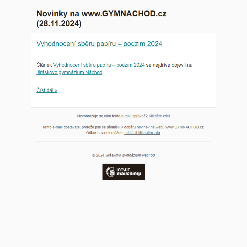 Novinky na www.GYMNACHOD.cz (28.11.2024)