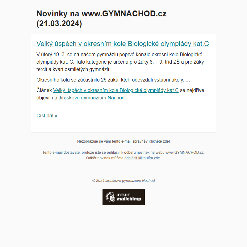 Novinky na www.GYMNACHOD.cz (21.03.2024)