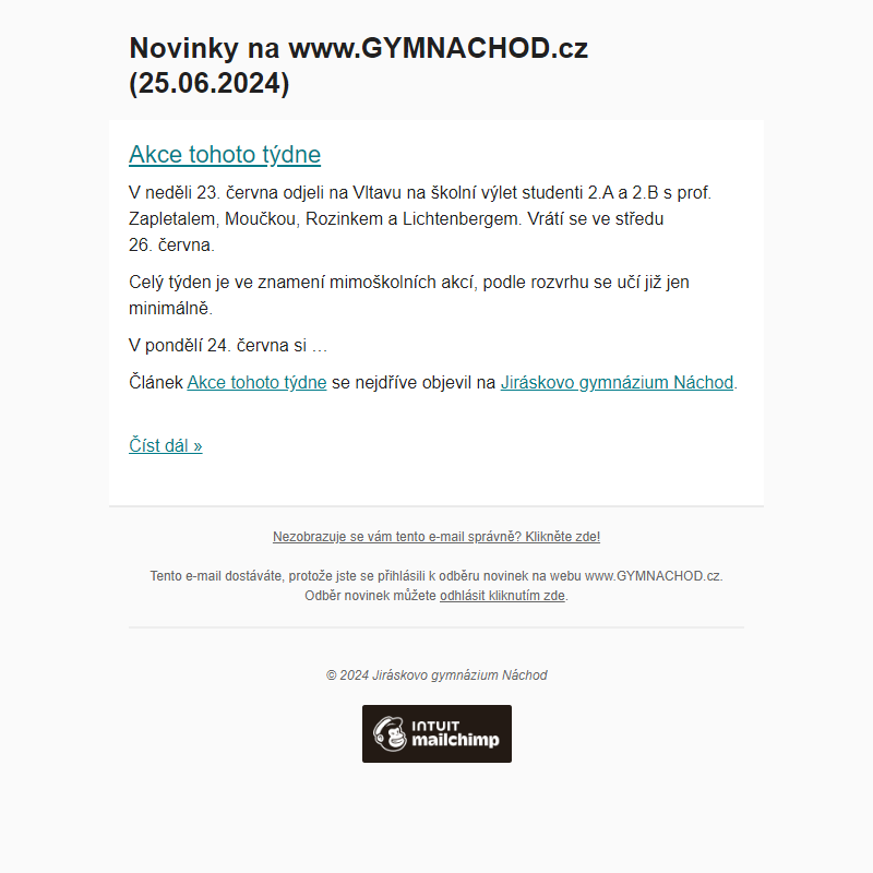 Novinky na www.GYMNACHOD.cz (25.06.2024)