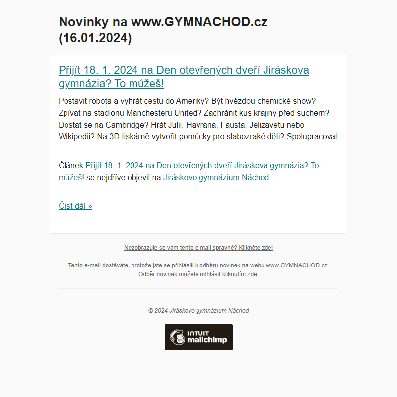 Novinky na www.GYMNACHOD.cz (16.01.2024)