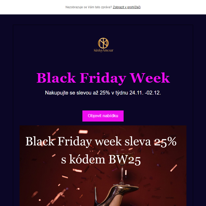 Black Friday Sale -25% pro Vás