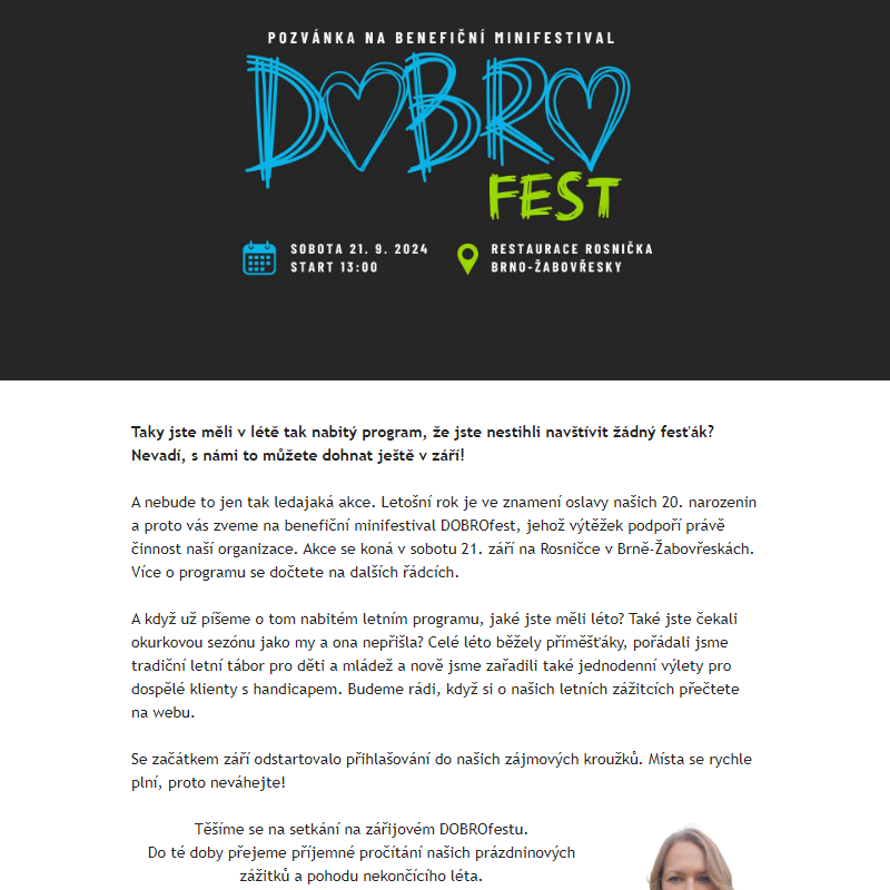 Aby září žilo fest _, přijďte k nám na DOBROfest!