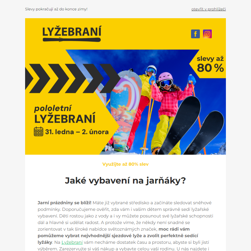 _Lyžařské vybavení na jarňáky bez starostí až s 80% slevou.