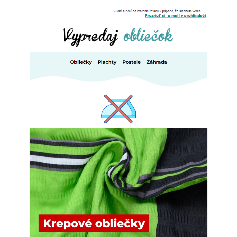 Krepové obliečky = skvelé na tropické noci _