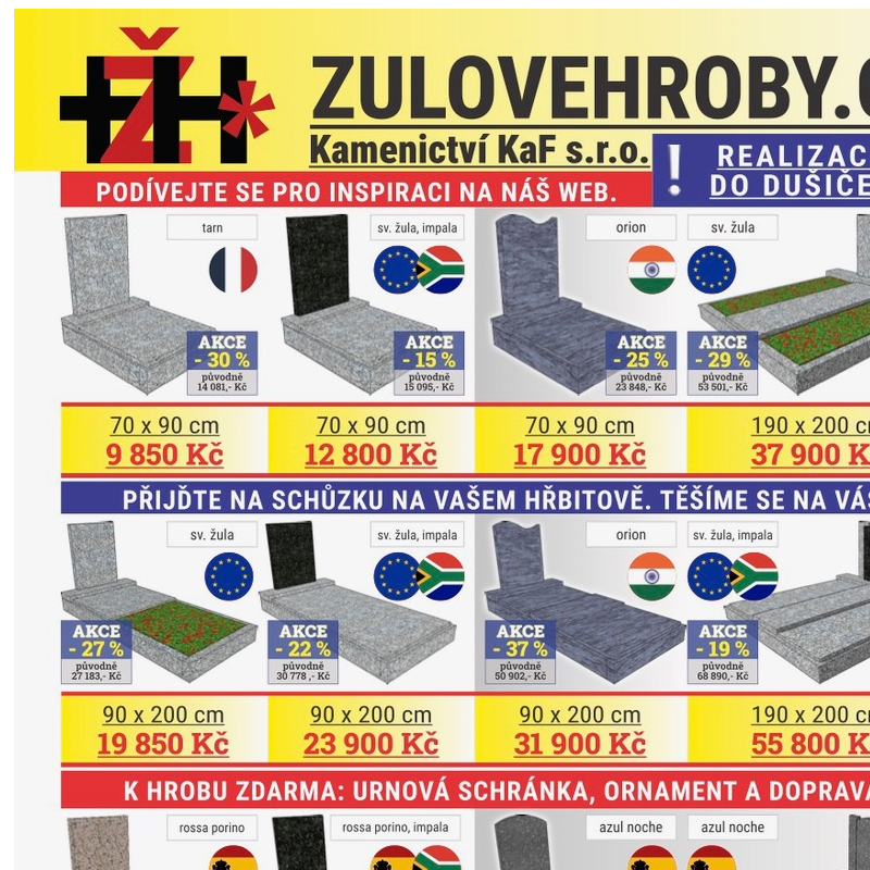 Kamenictví KaF s.r.o. a Žulovéhroby.cz