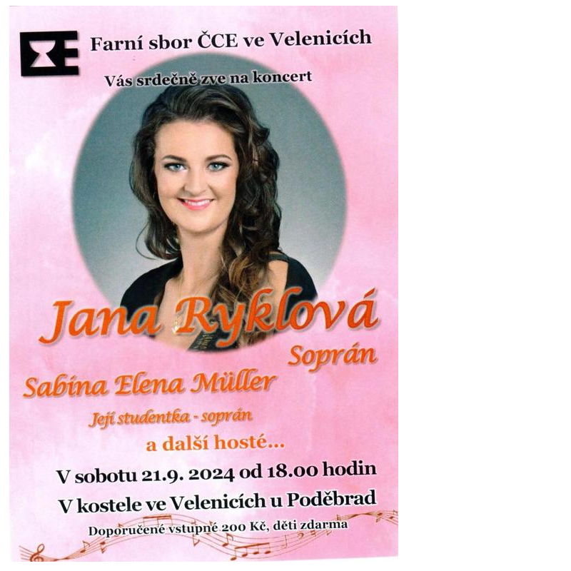 Jana Ryklová - Farní sbor ve Velenicích