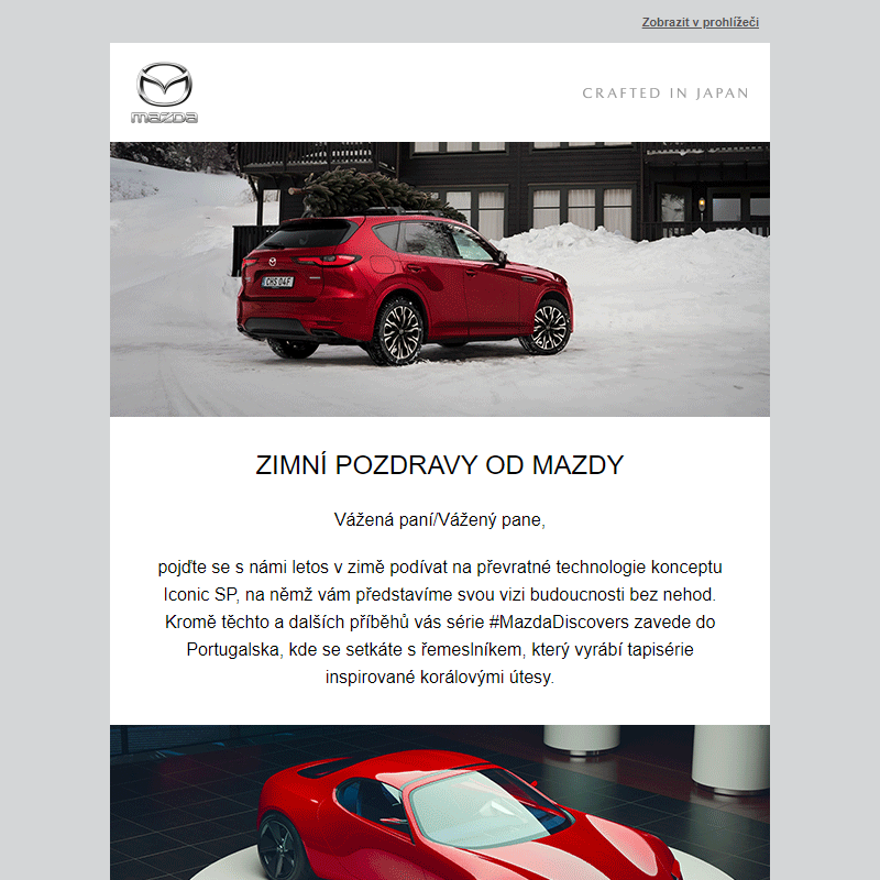 Josef, vaše zimní aktuality ze světa Mazda