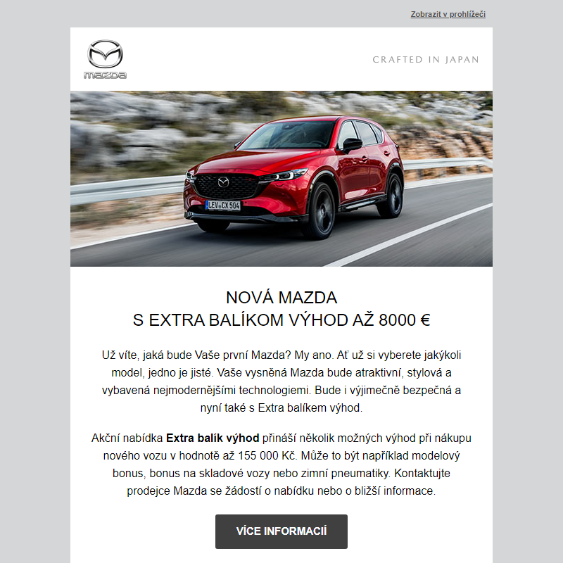 Mazda s extra balíkem výhod