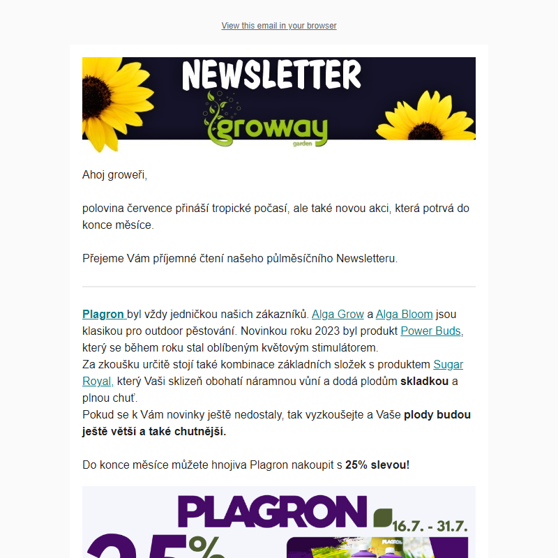 Newsletter Growway Garden