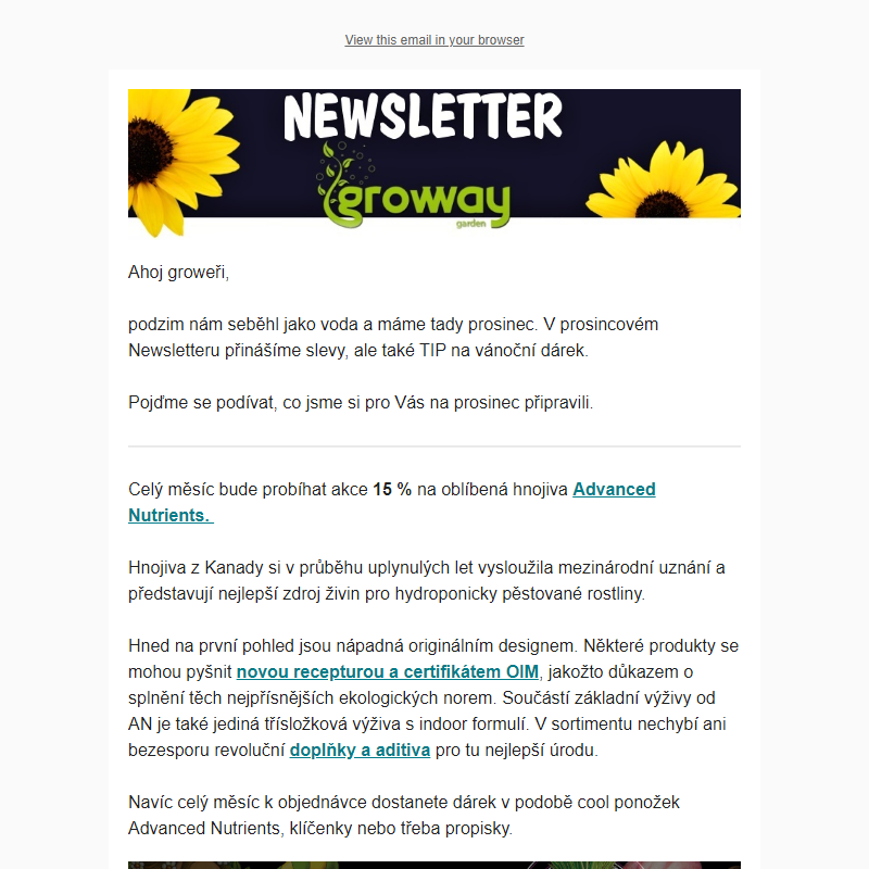 Newsletter Growway Garden