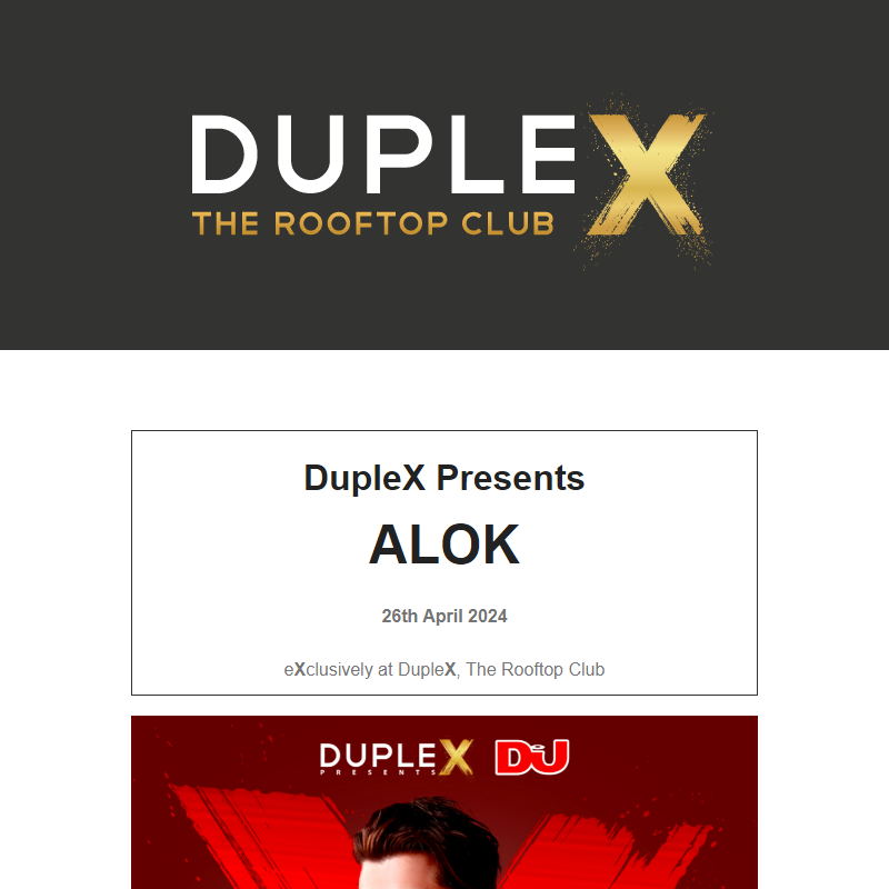 DupleX Presents Alok - 26.4.2024