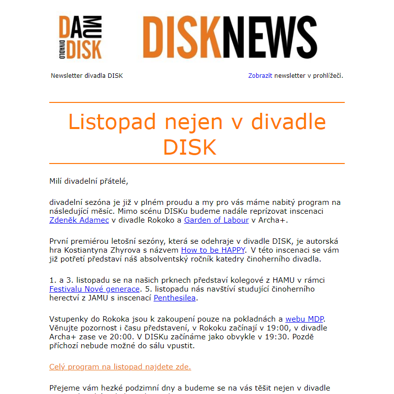 Listopad v DISKu