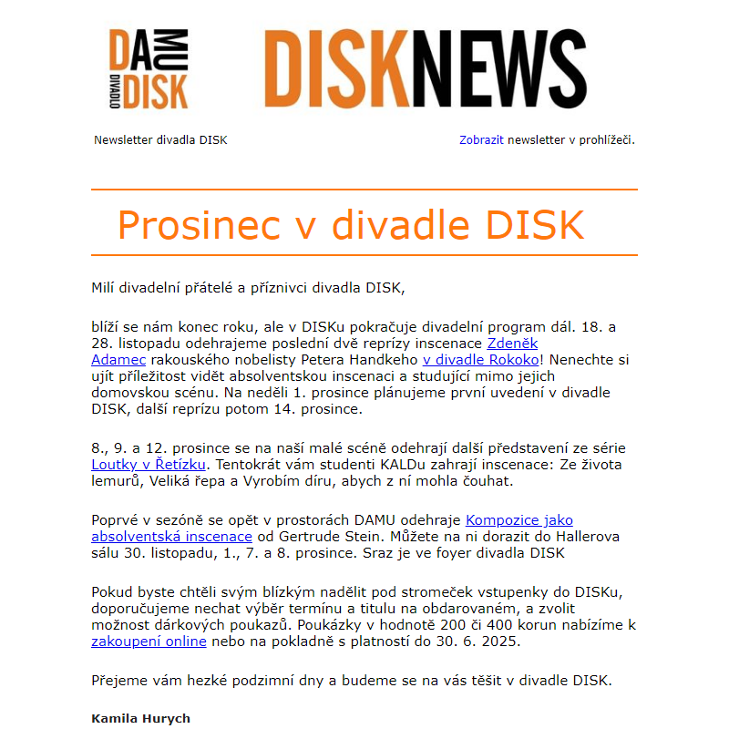 Prosinec v DISKu