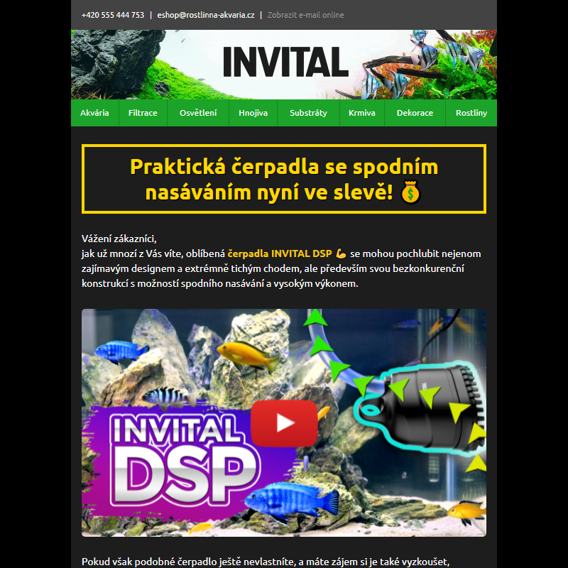 Akvarijní čerpadlo se spodním nasáváním nyní ve slevě + VIDEO! __