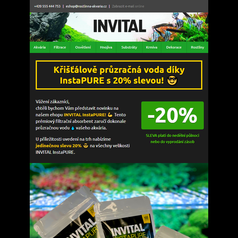 Křišťálově průzračná voda díky InstaPure s 20% slevou! _