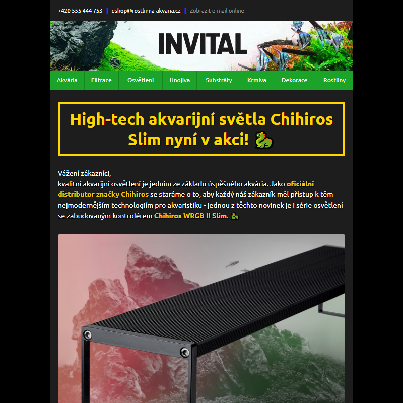 High-tech akvarijní světla Chihiros Slim nyní v akci! _