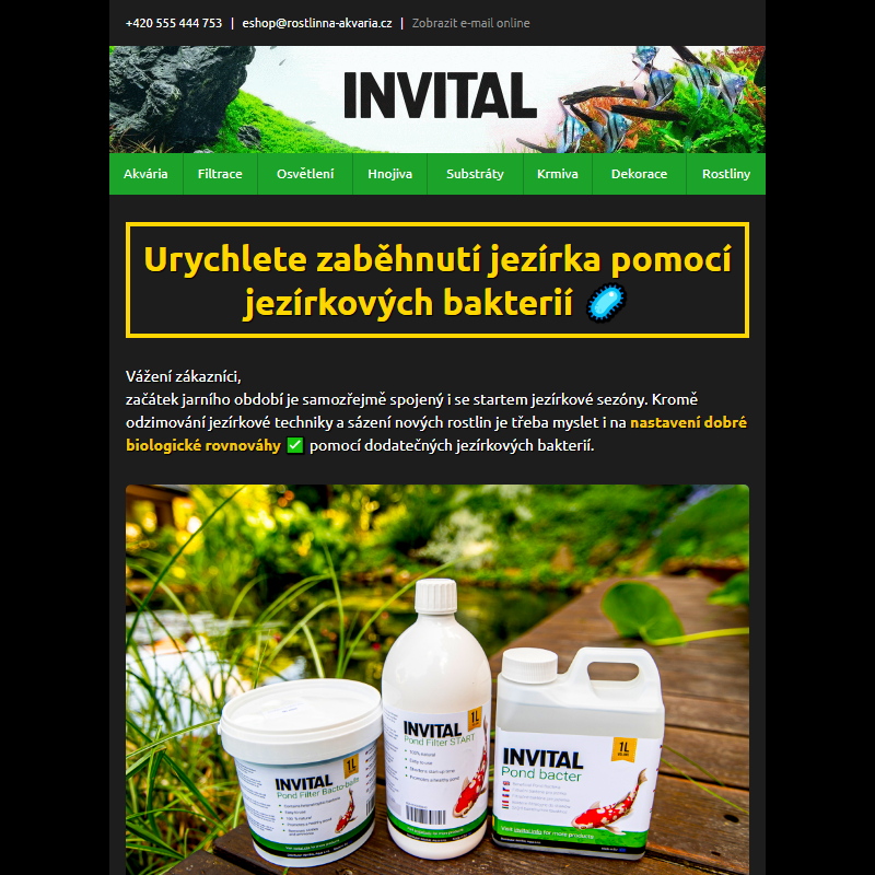 Urychlete zaběhnutí jezírka_ pomocí jezírkových bakterií _