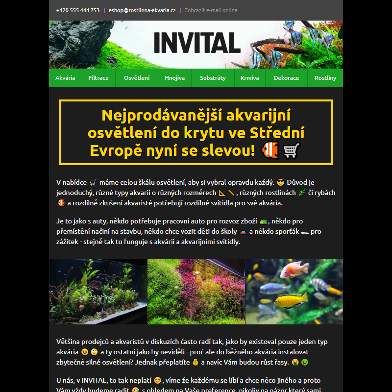 Nejprodávanější akvarijní osvětlení do krytu ve Střední Evropě nyní se slevou! __