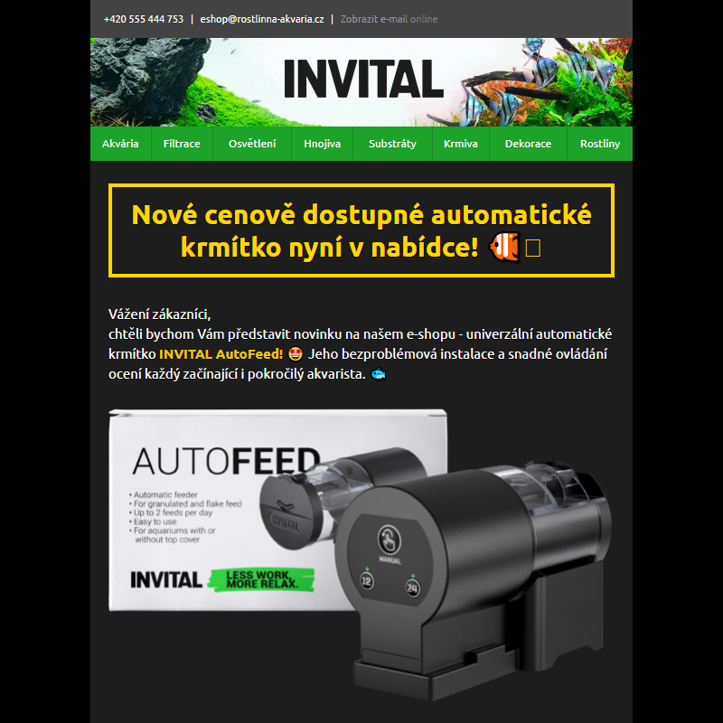 Nové cenově dostupné automatické krmítko __ nyní v nabídce!