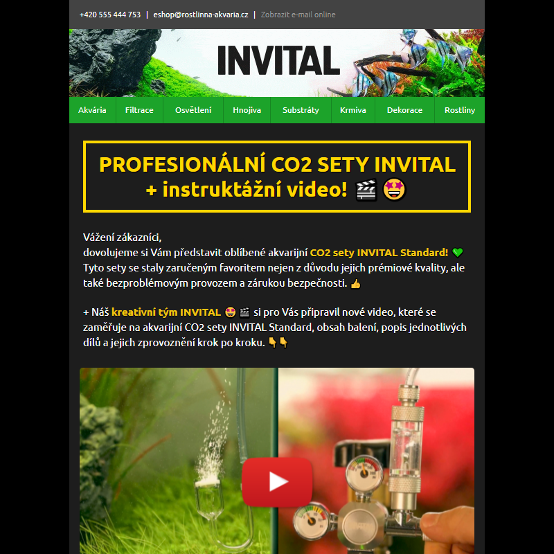 Profesionální CO2 sety INVITAL + instruktážní video! __