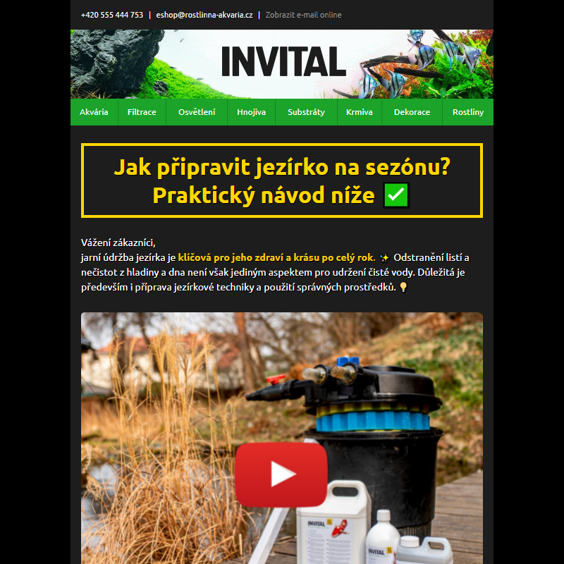Video - jak připravit jezírko _ na sezónu, praktický návod _