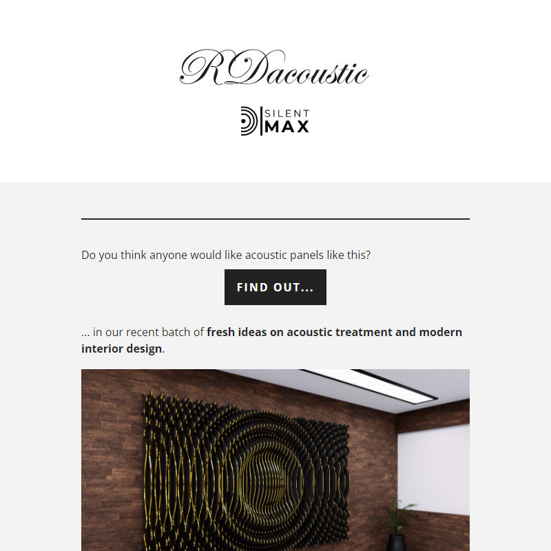 Silentmax3D acoustic panels - luxury edition