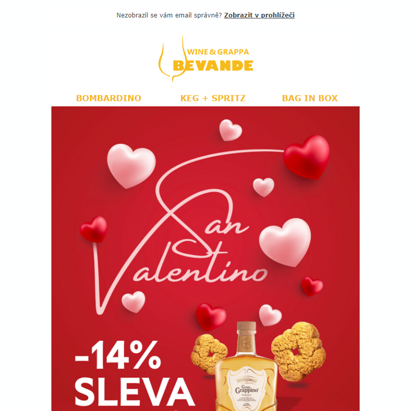 Oslavte Valentýna s -14% slevou na vybrané italské delikatesy! ___