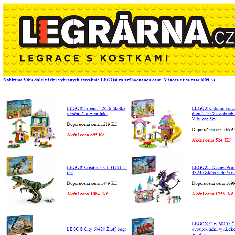 LEGO stavebnice s extra slevou!