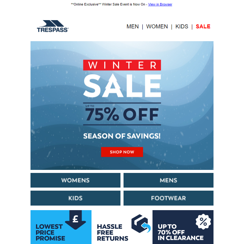 Up to 75% OFF __ Winter Sale